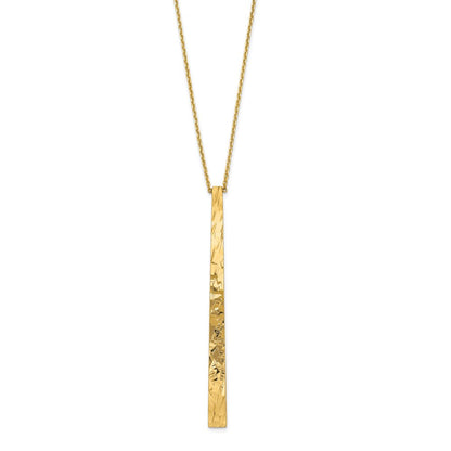 Polished D/C Necklace 18" - Yellow Gold
