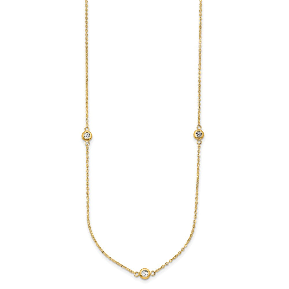 Polished D/C Necklace 20" - Two-Tone Gold