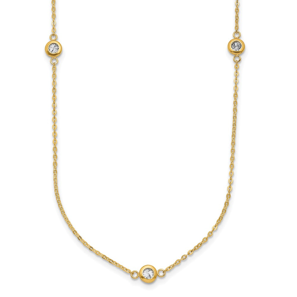 Polished D/C Necklace 20" - Two-Tone Gold