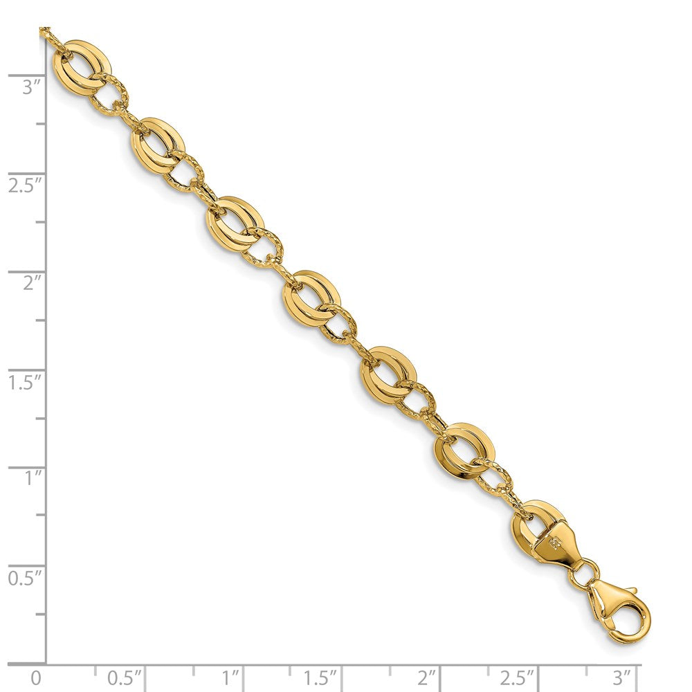 D/C Fancy Link Bracelet 7.5"