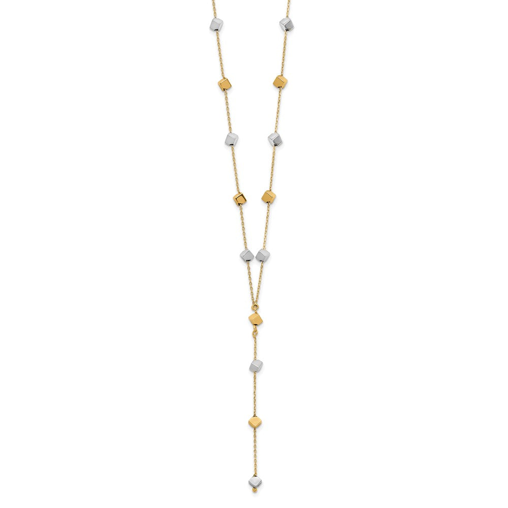 Polished Adjustable Beaded Y-Drop Necklace 17.5"
