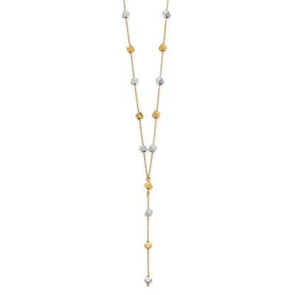 Polished Adjustable Beaded Y-Drop Necklace 17.5"