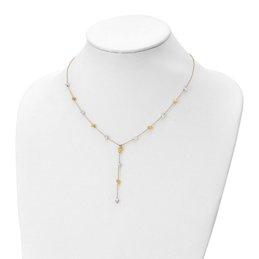 Polished Adjustable Beaded Y-Drop Necklace 17.5"