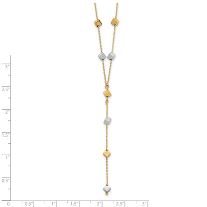 Polished Adjustable Beaded Y-Drop Necklace 17.5"