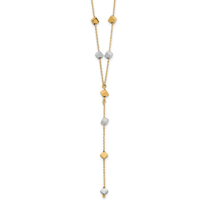 Polished Adjustable Beaded Y-Drop Necklace 17.5"