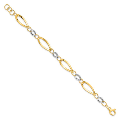 Polished and D/C Link w/1/2in. ext. Bracelet
