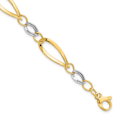 Polished and D/C Link w/1/2in. ext. Bracelet