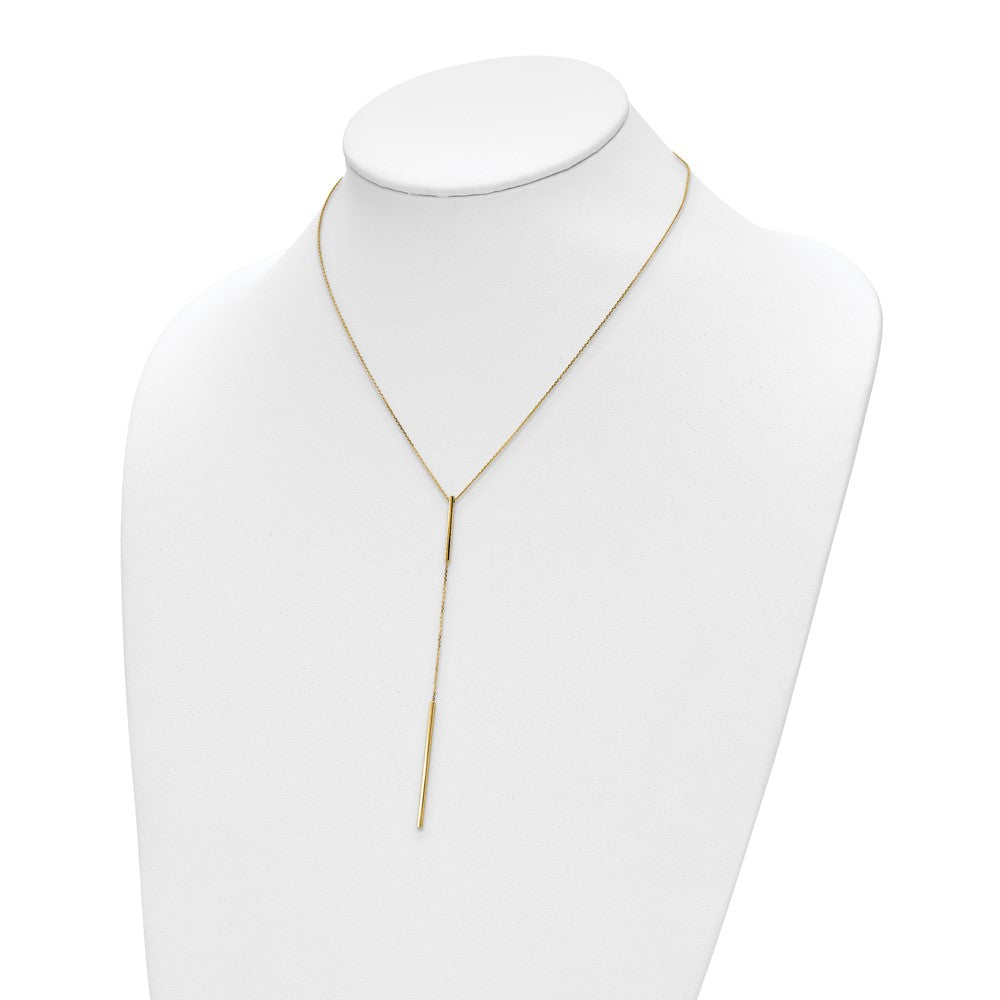 Polished Y-drop Bar w/ 1in ext. Necklace