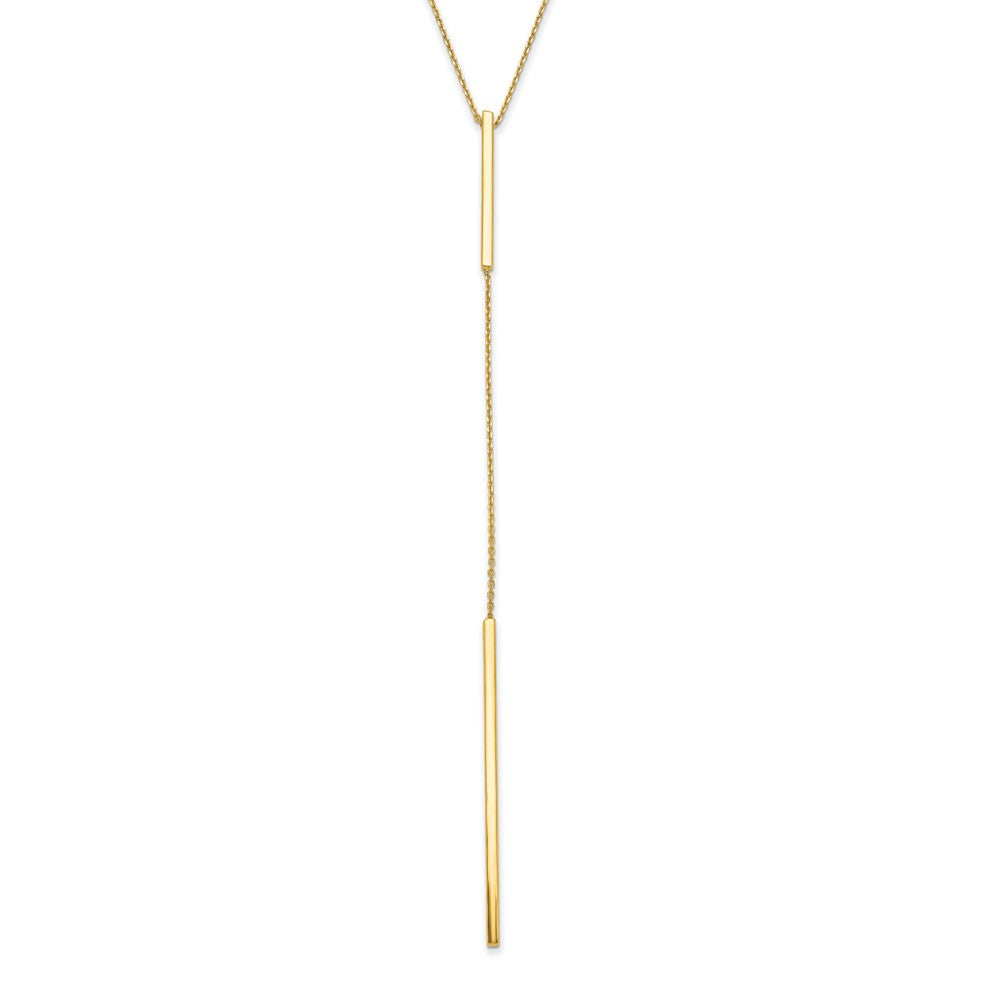 Polished Y-drop Bar w/ 1in ext. Necklace