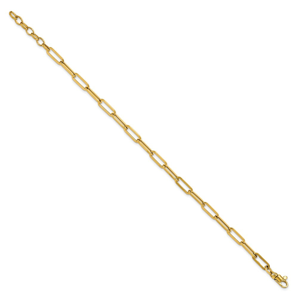 Polished Fancy Link with 1in ext Bracelet - 4.5mm