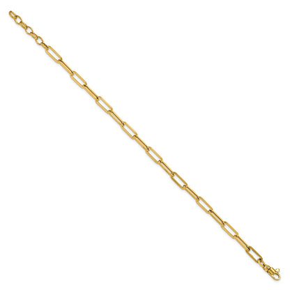 Polished Fancy Link with 1in ext Bracelet - 4.5mm