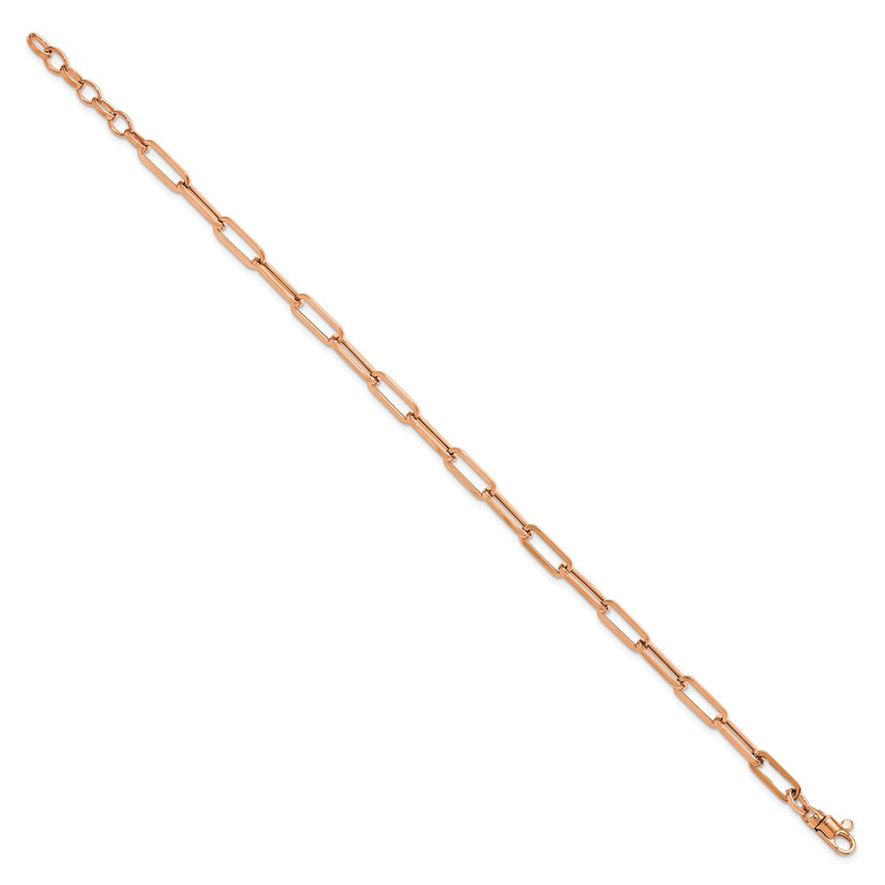 Polished Fancy Link with 1in ext Bracelet - 4.5mm