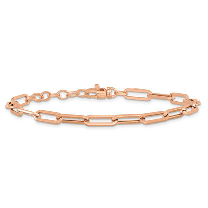 Polished Fancy Link with 1in ext Bracelet - 4.5mm