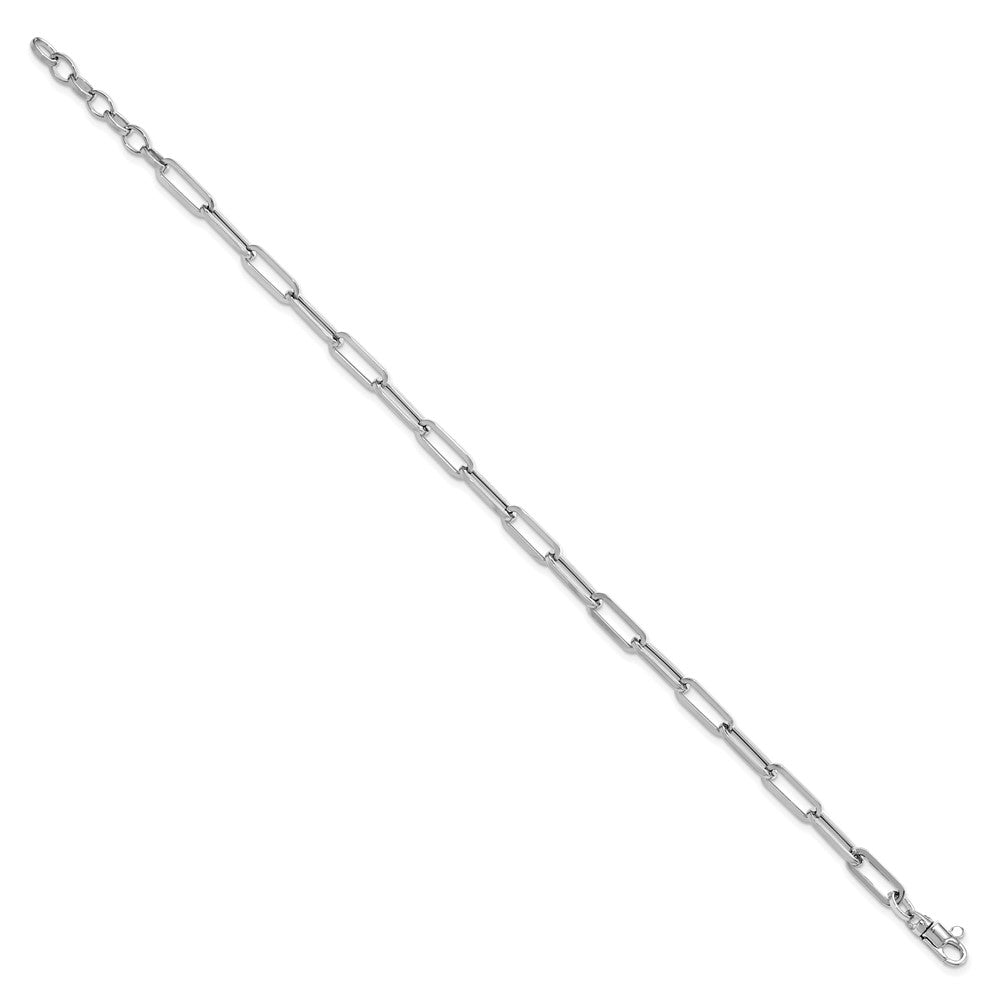 Polished Fancy Link with 1in ext Bracelet - 4.5mm