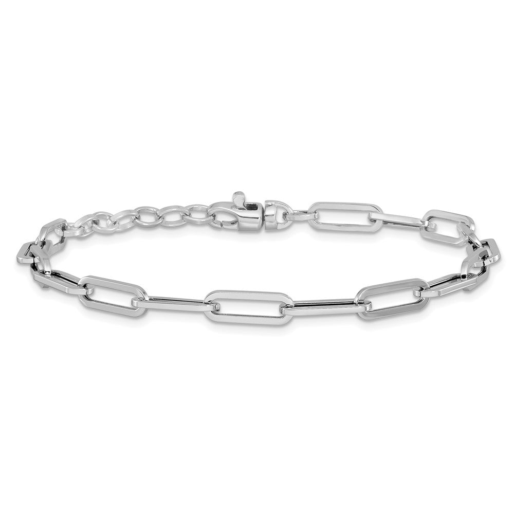Polished Fancy Link with 1in ext Bracelet - 4.5mm