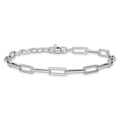 Polished Fancy Link with 1in ext Bracelet - 4.5mm