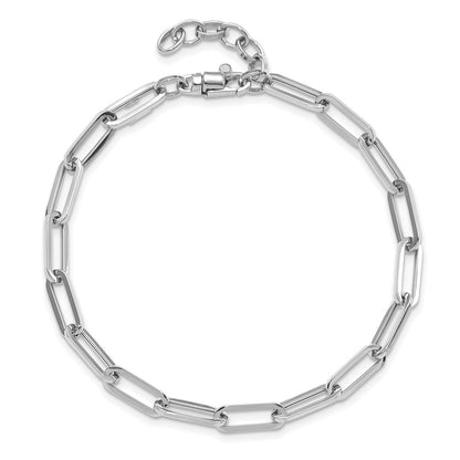 Polished Fancy Link with 1in ext Bracelet - 4.5mm