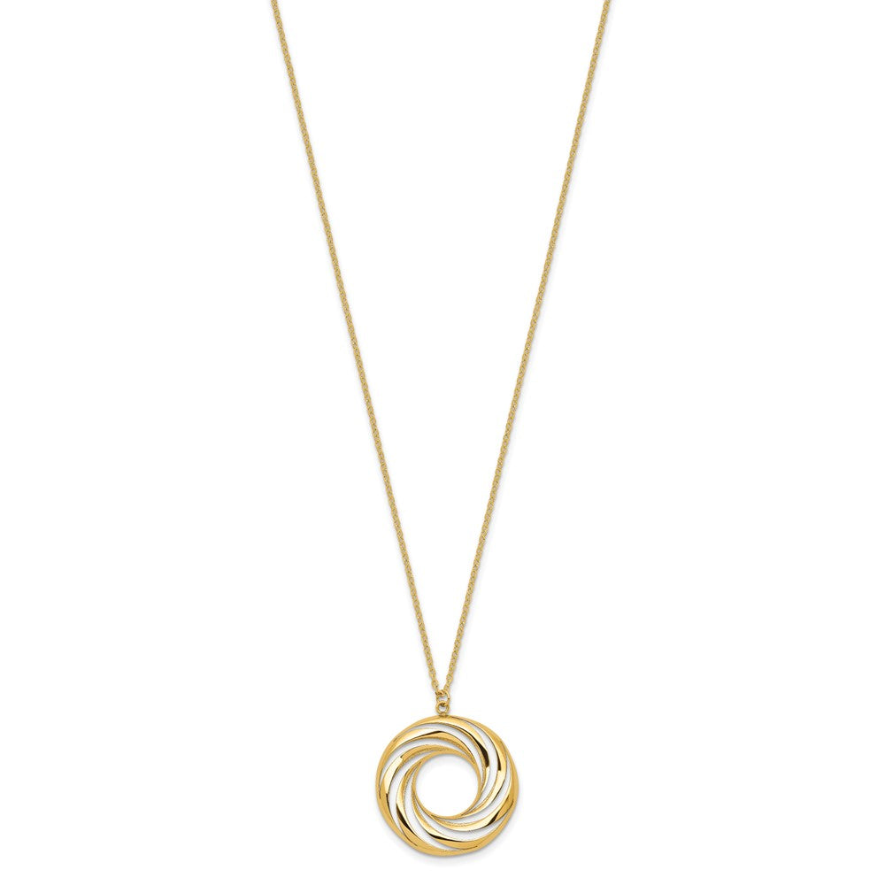 Polished and Brushed Necklace 18"