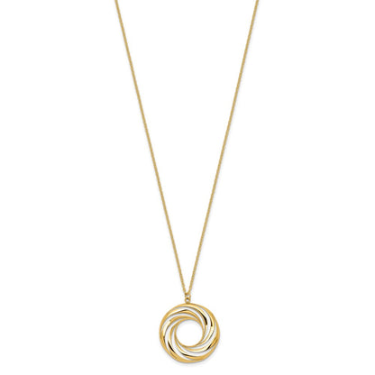 Polished and Brushed Necklace 18"