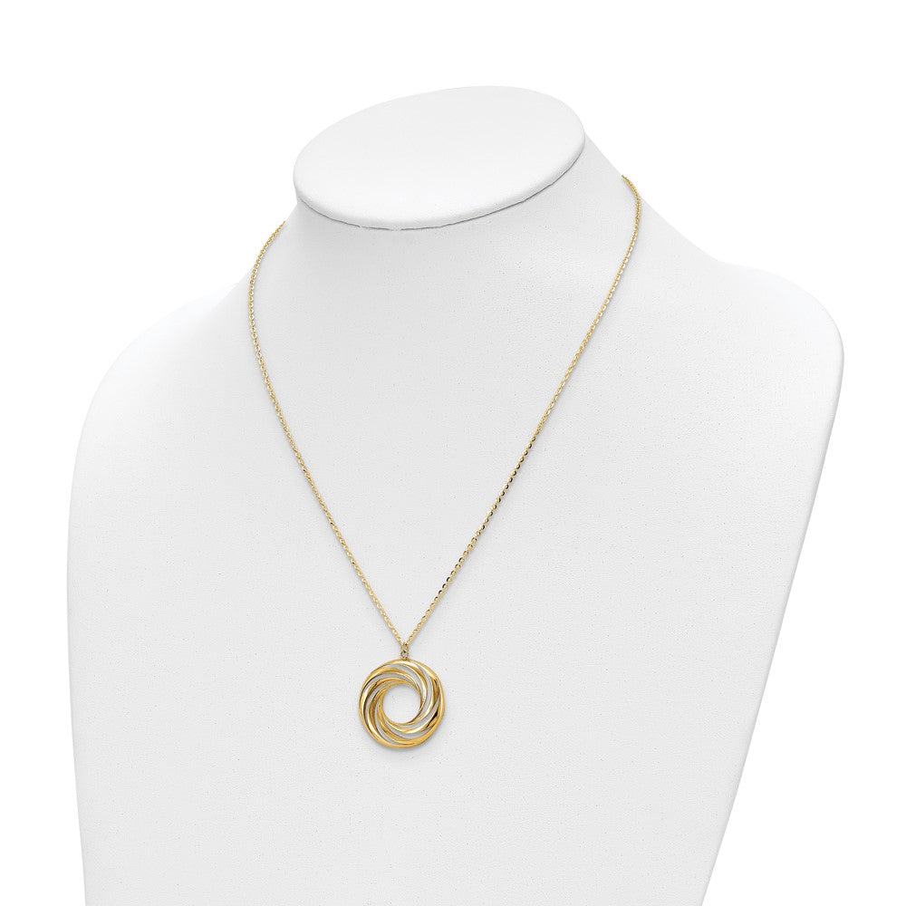 Polished and Brushed Necklace 18"