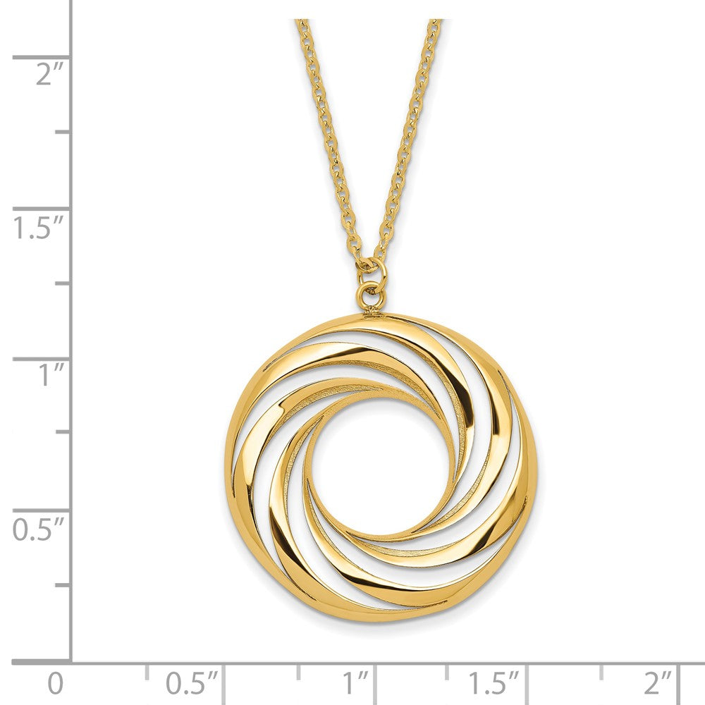 Polished and Brushed Necklace 18"