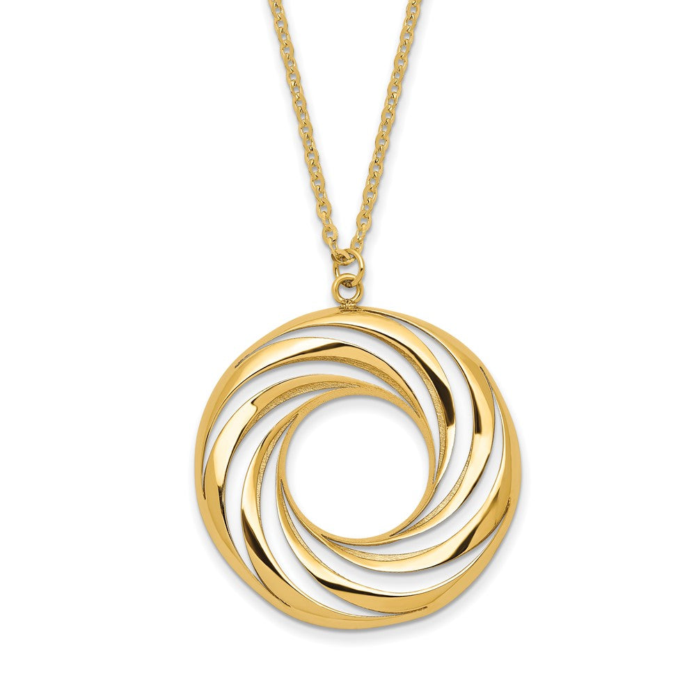 Polished and Brushed Necklace 18"