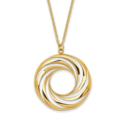 Polished and Brushed Necklace 18"
