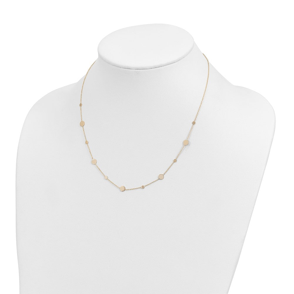 Polished Disc Necklace 18"