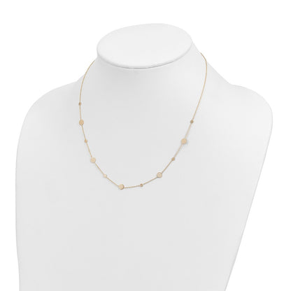 Polished Disc Necklace 18"