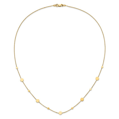 Polished Disc Necklace 18"