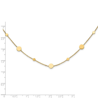 Polished Disc Necklace 18"