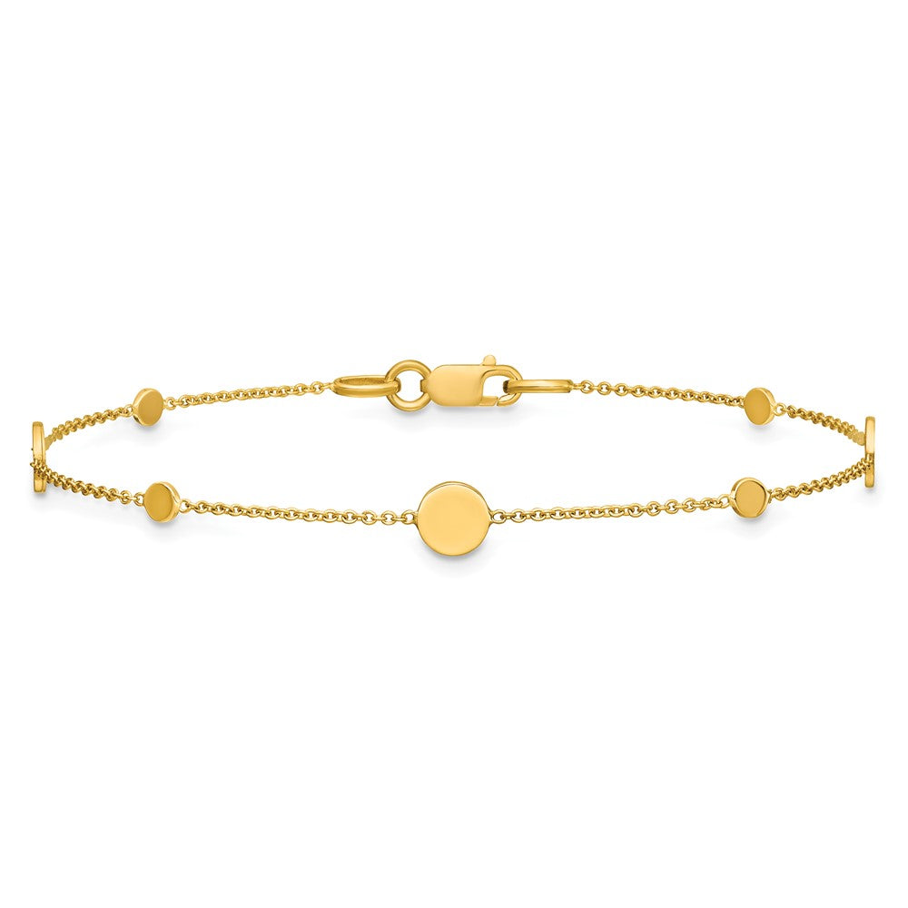 Polished Disc Bracelet 7.5"