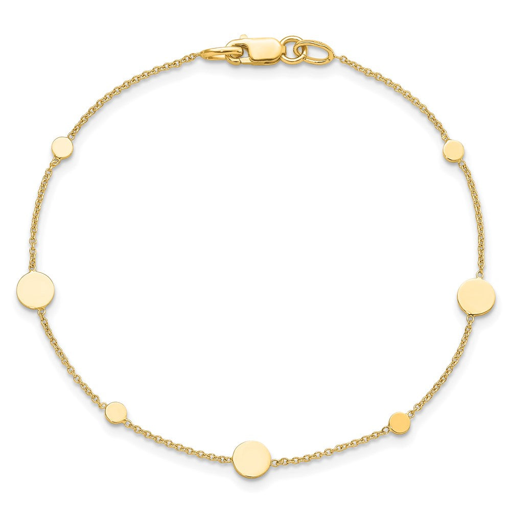 Polished Disc Bracelet 7.5"
