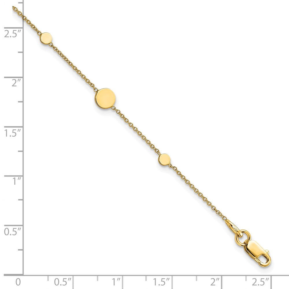 Polished Disc Bracelet 7.5"