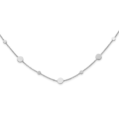 Polished Disc Necklace 18"