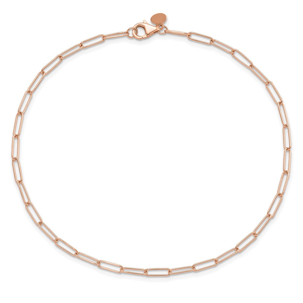 Polished Fancy Link Anklet 10"