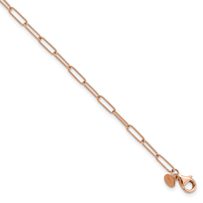 Polished Fancy Link Anklet 10"