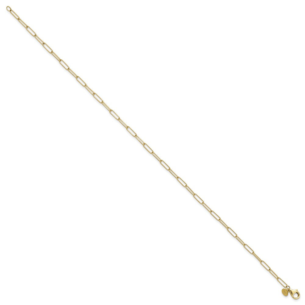 Polished Fancy Link Anklet 10"