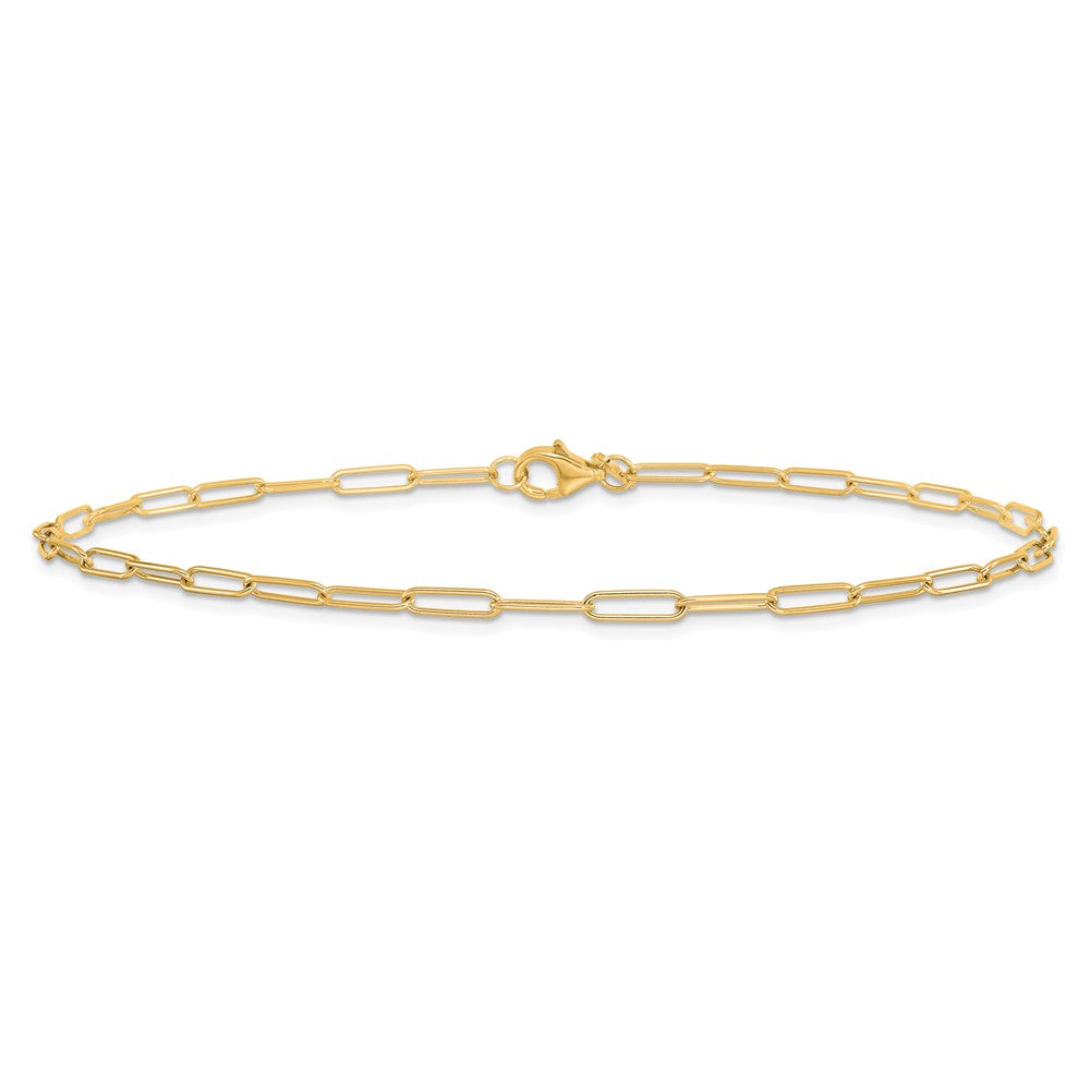 Polished Fancy Link Anklet 10"