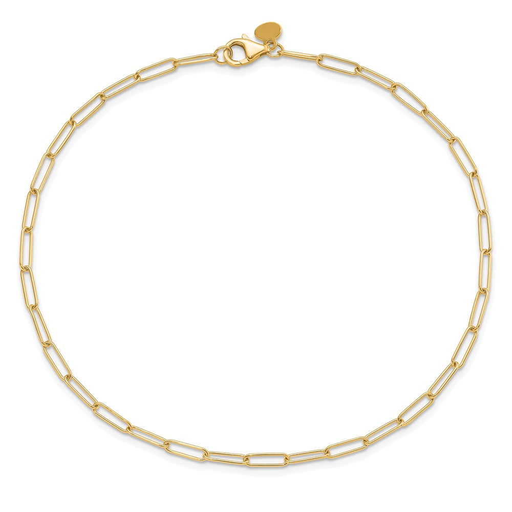 Polished Fancy Link Anklet 10"