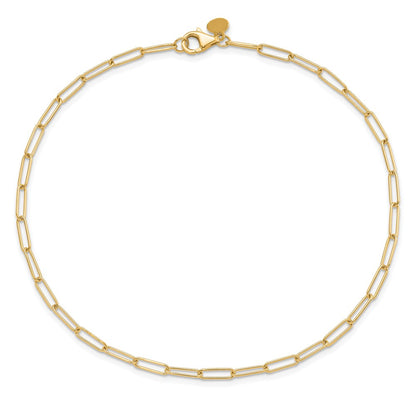 Polished Fancy Link Anklet 10"