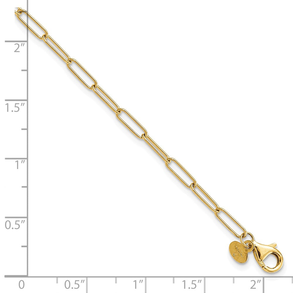 Polished Fancy Link Anklet 10"