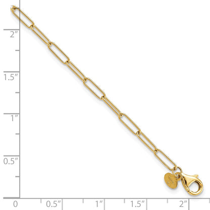 Polished Fancy Link Anklet 10"