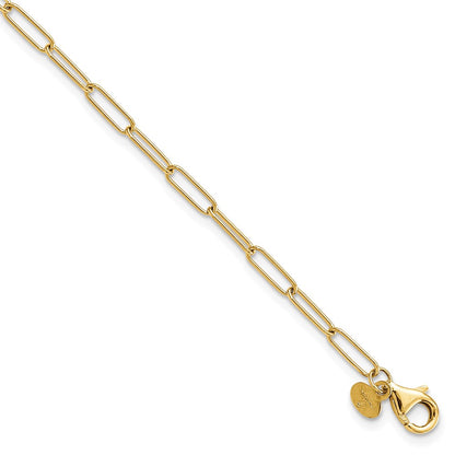 Polished Fancy Link Anklet 10"