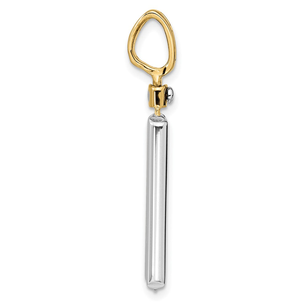 Brushed Cross Dog Tag Pendant