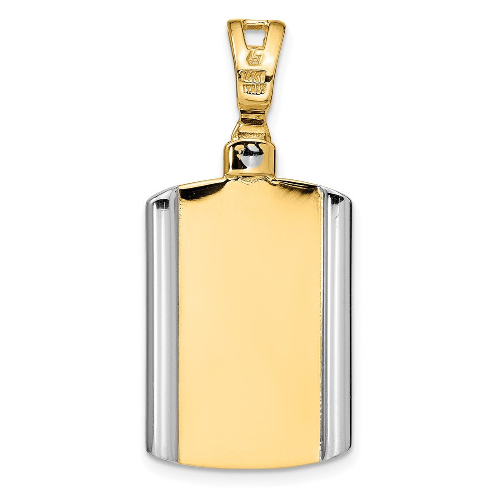 Brushed Cross Dog Tag Pendant