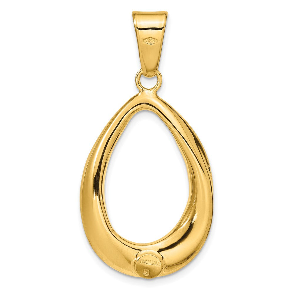 Polished Open Teardrop Pendant