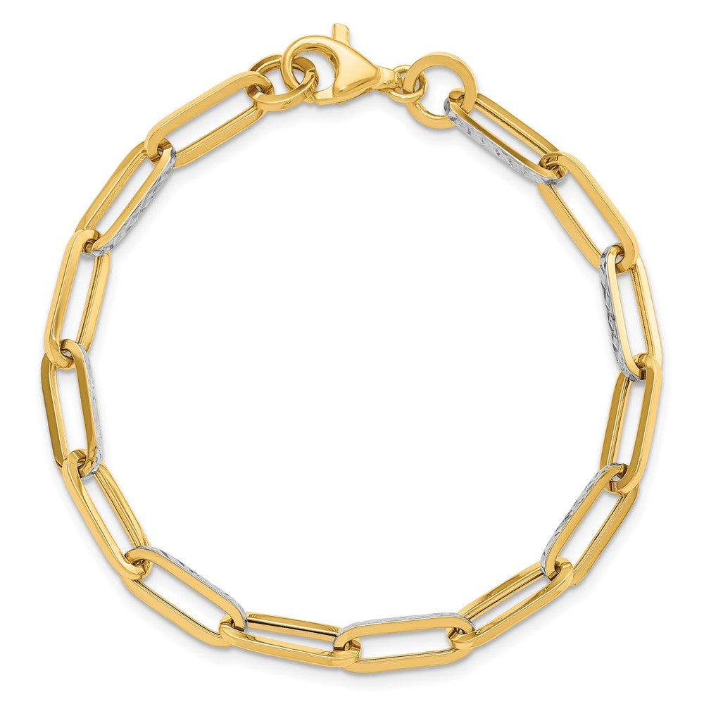 Polished / Diamond-cut Link Bracelet 7.5"