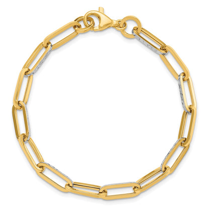 Polished / Diamond-cut Link Bracelet 7.5"