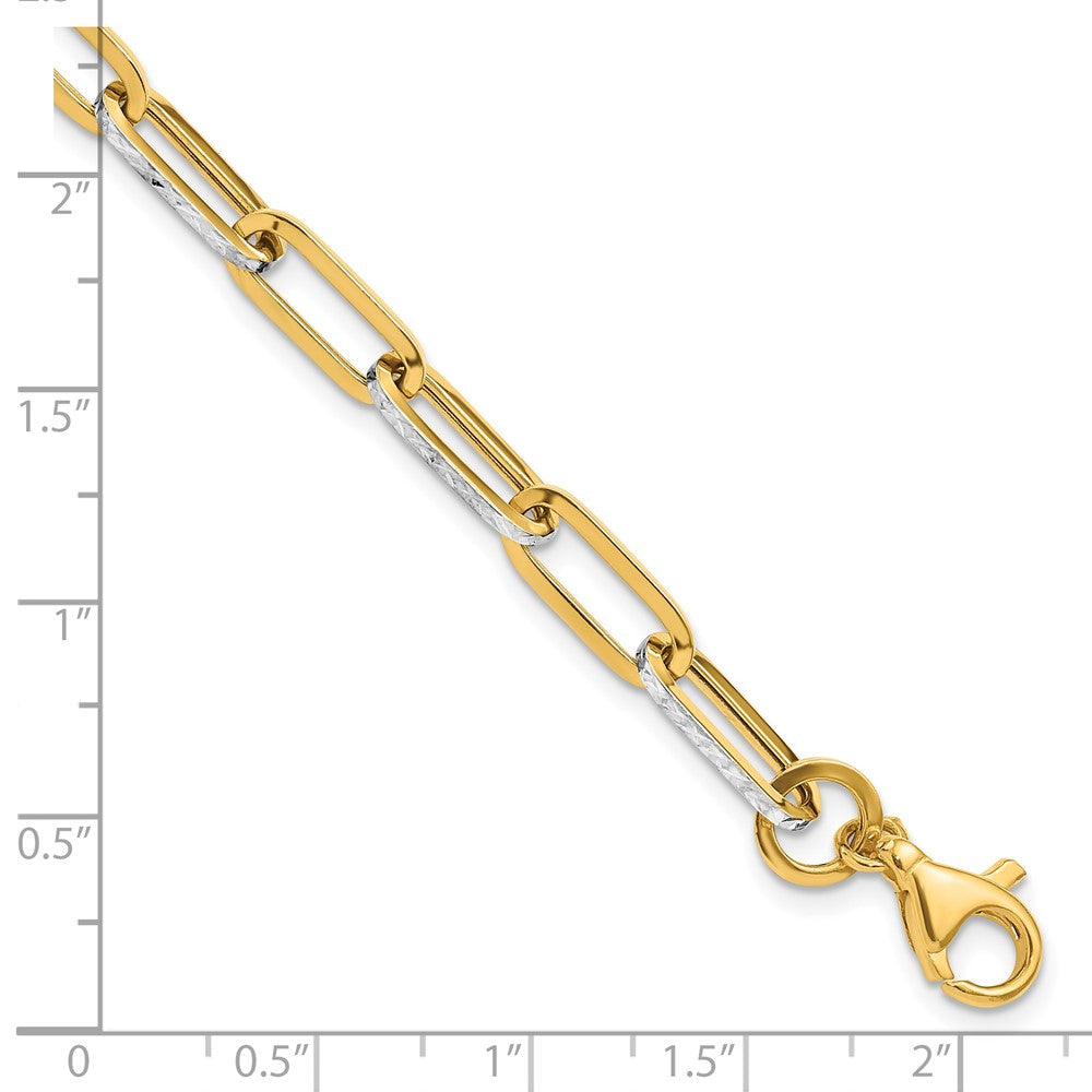 Polished / Diamond-cut Link Bracelet 7.5"